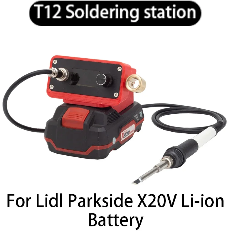 OLED T12 electric soldering iron for Lidl Parkside X20V Li-ion battery DIY digital soldering station repair wire welding