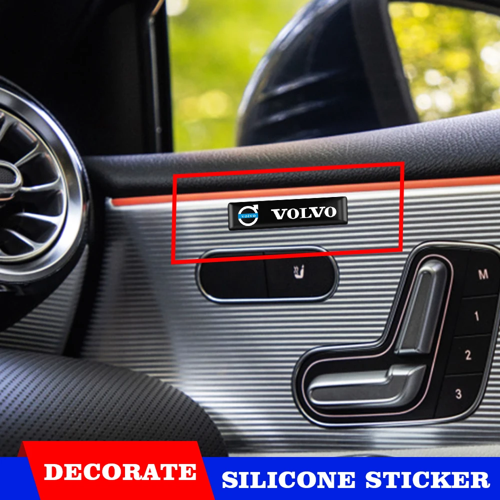 10/20Pcs Car Accessories 3D Epoxy Resin Emblem Car Interior Stickers For Volvo XC90 XC60 C30 T6 S60 C70 XC40 V40 XC70 V70 V60