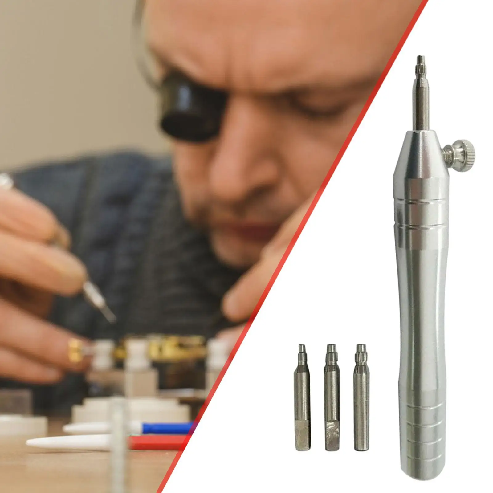 Watch Crown Tube Insertion Removal Tools, Wristwatch Crown Tube Opener, with 4 Interchangeable Pins Professional Tools