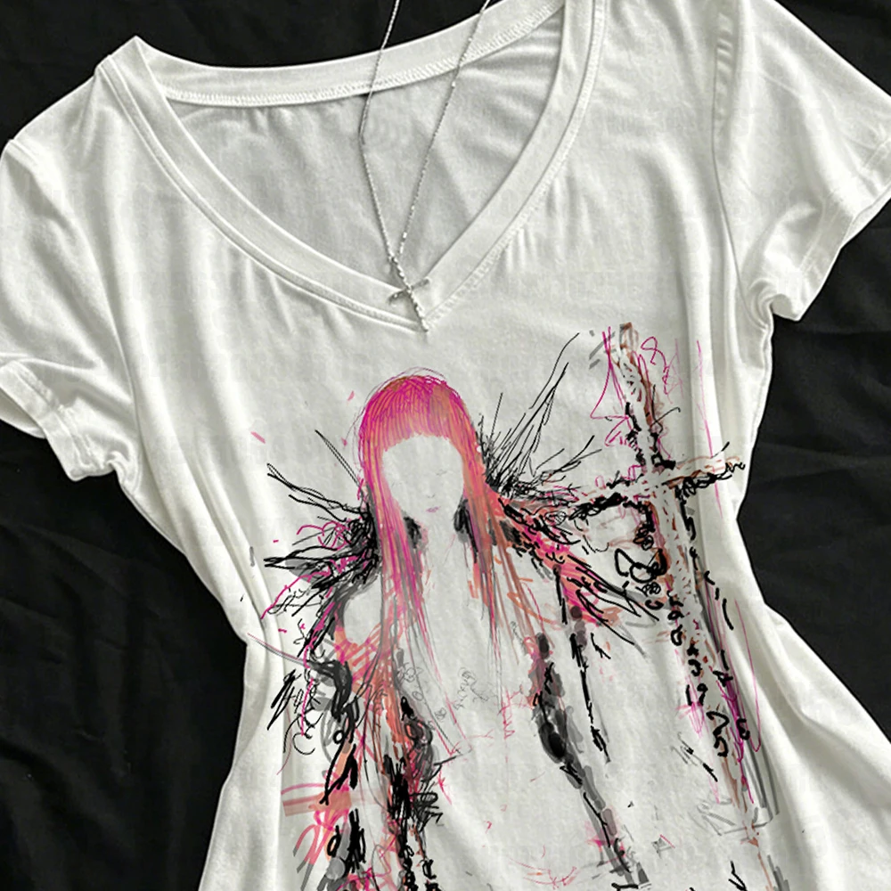 Vrouwen Top Y2k Grafische Tees - Summer Goth Clothing recensie en prijs