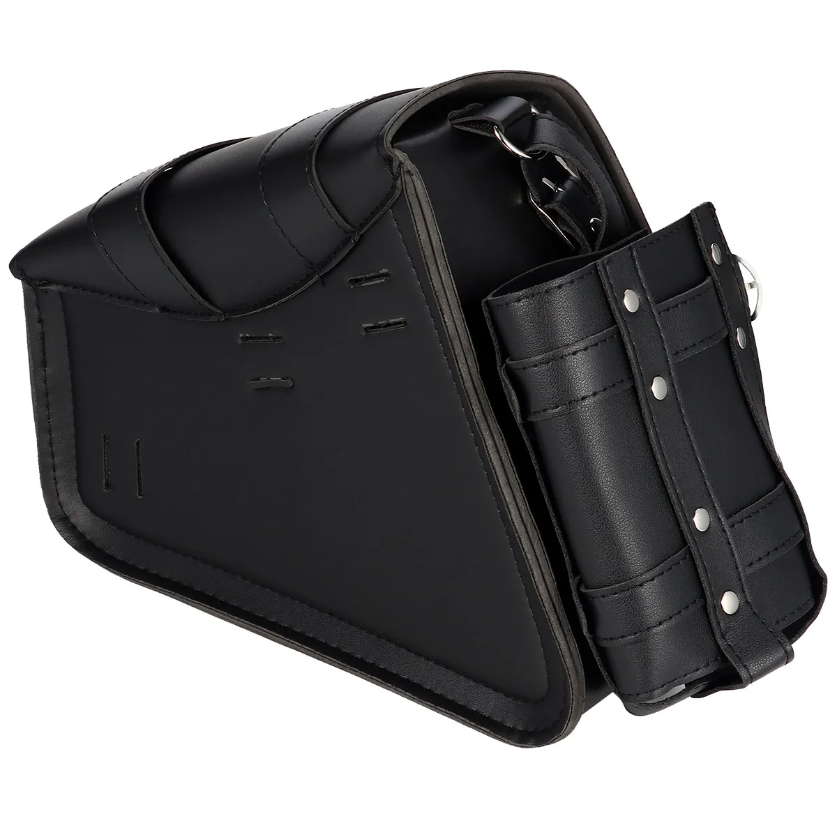 1Pcs Motorcycle Saddle Bag Waterproof Heavy Duty Premium Material Dual Side Buckle Pockets Multi Compartment Rainproof Motorbike