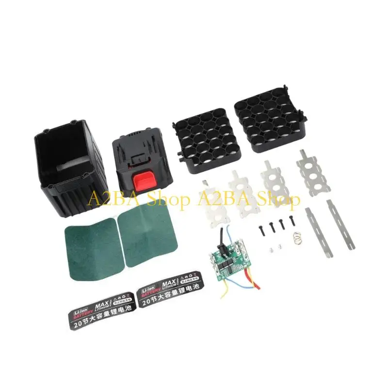 A2BA 5/10/15/20/30 Cell 18650 Battery Shell Charging Protective Circuit Board Box for Grinder Electric Drill Garden Tool