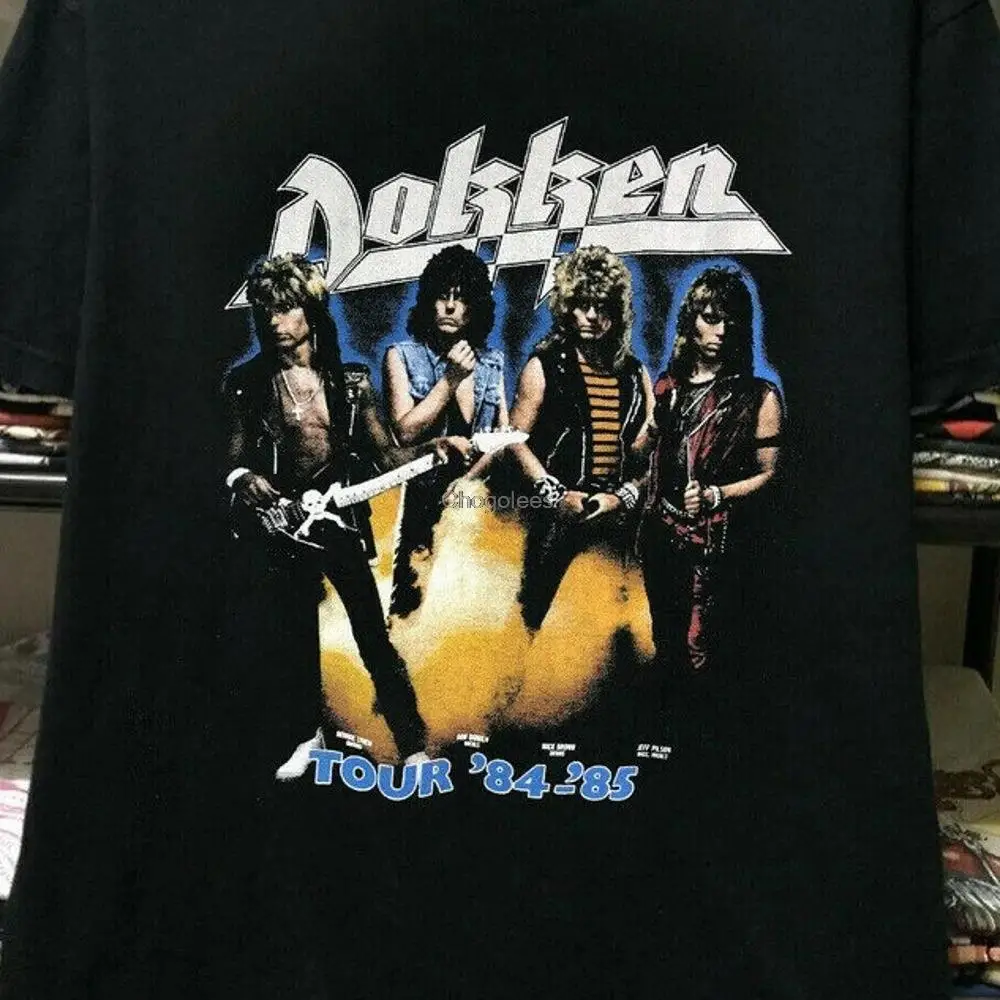 Dokken Band Music Tour Czarna koszulka bawełniana w pełnym rozmiarze S-5XL