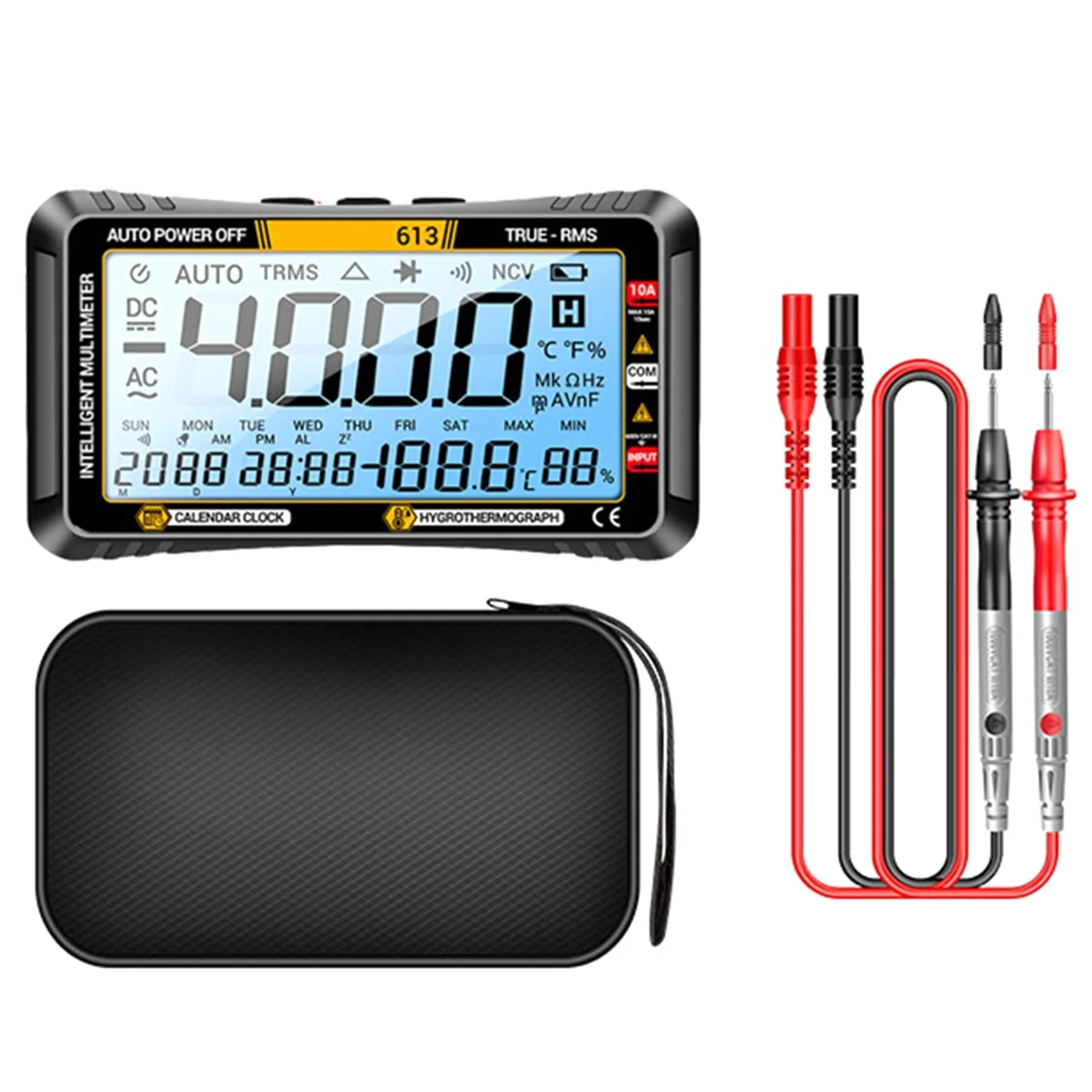 A04I 613Smart Multimeter Real-Time Power-Off Meettester AC/DC Ampèremeter Voltmeter 4000 Count Digitale Multimetro TestTool,A