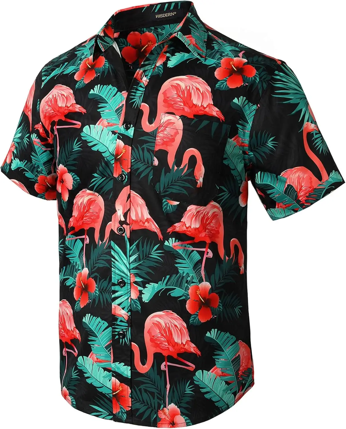 

Men Funky Hawaiian Shirts Short Sleeve Front Pocket Holiday Summer Aloha Printed Beach Casual Hawaii Shirt XS-5XL