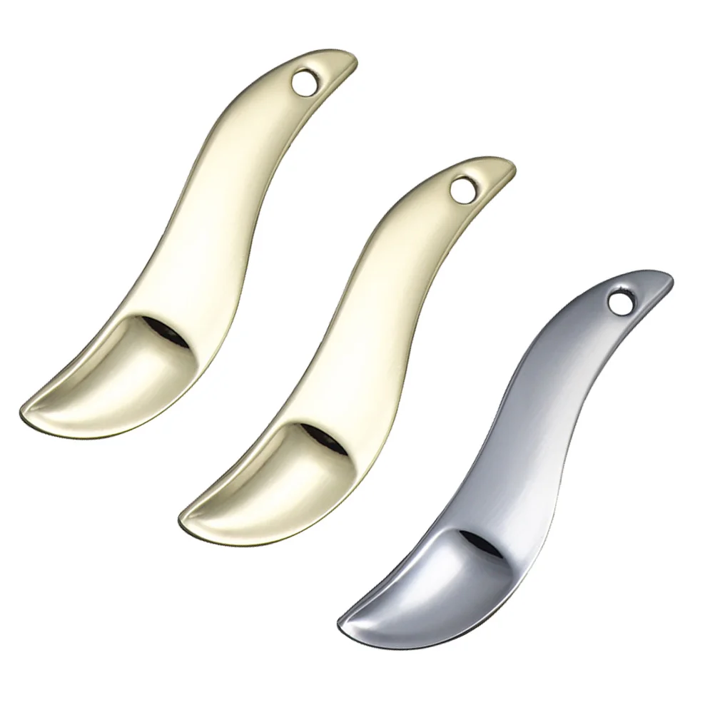 3 pezzi cucchiaio per crema per gli occhi in lega di zinco mini spatola per trucco per crema per il viso idratante strumento portatile applicatore per la cura della pelle stick