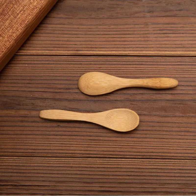 10/20/50/100Pcs Natural Bamboo Spoon Wooden Dessert Ice Cream Yogurt Honey Mini Spoon Wedding Party Kitchen Accessories