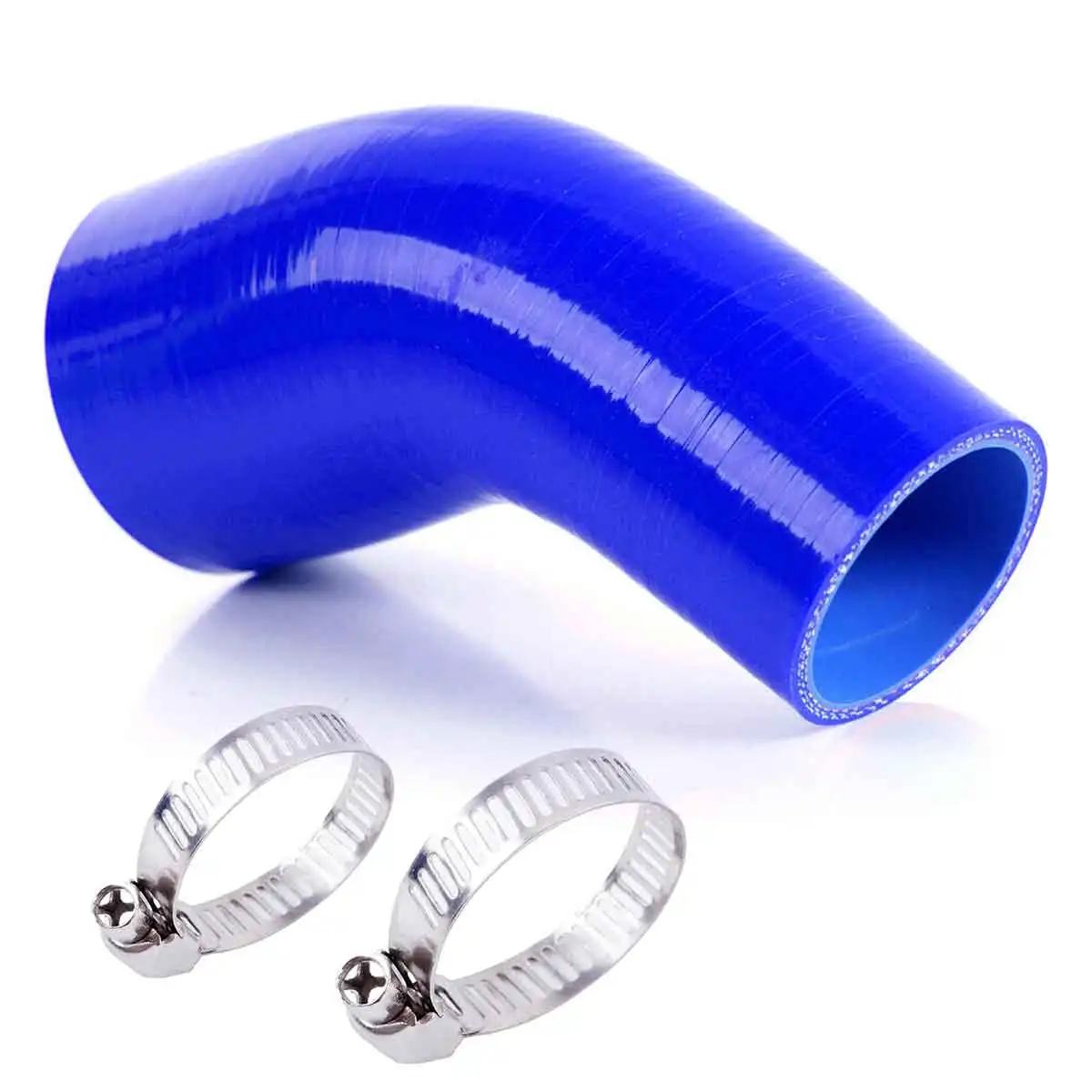 

3Ply Blue 102mm Length 45 Degree Reduce Elbow Silicone Coolant Intercooler Hose ID 38 51 60 63 76 89mm