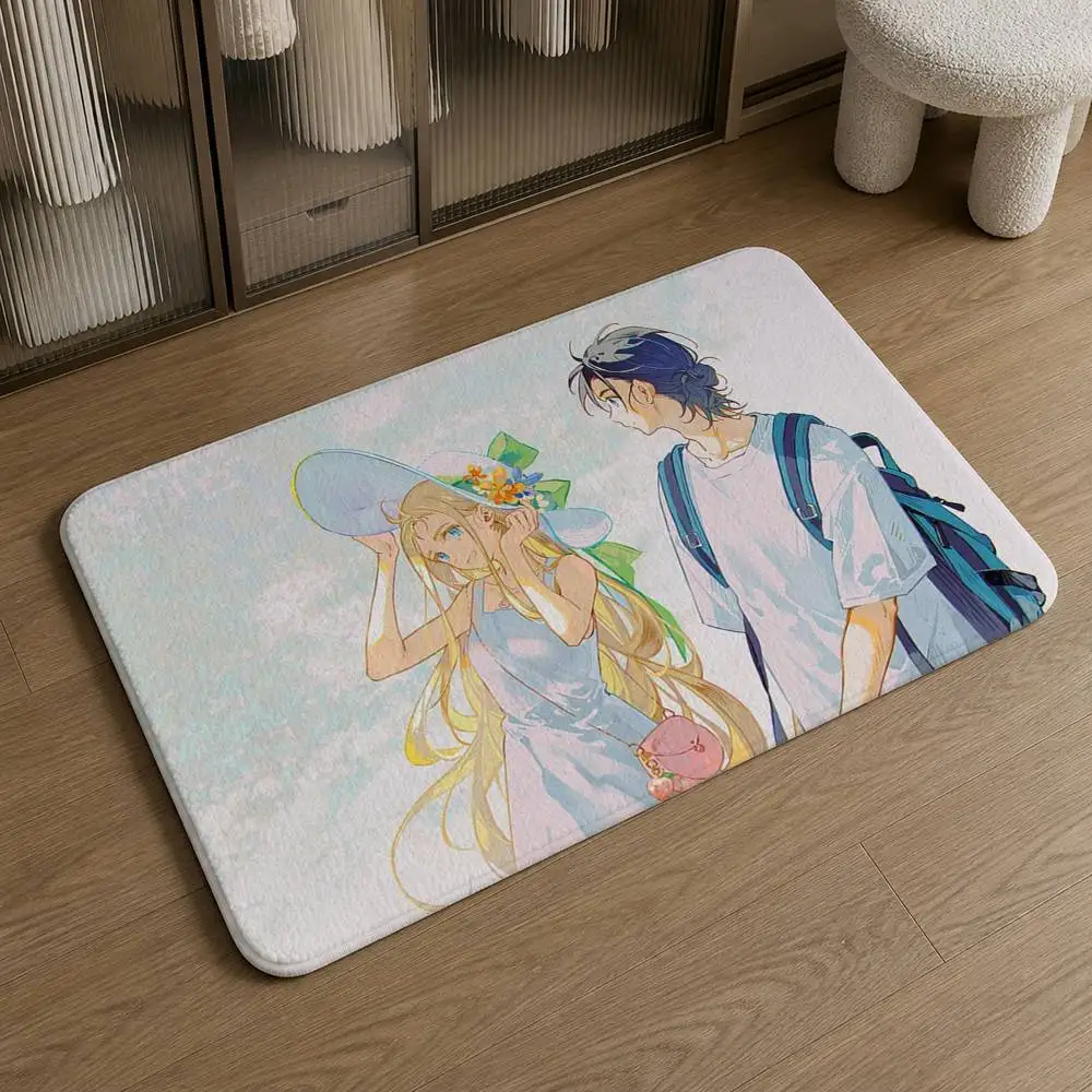 Summer Time Rendering Pattern Soft Washable Non-Slip Doormat for Indoor and Outdoor Home Decor