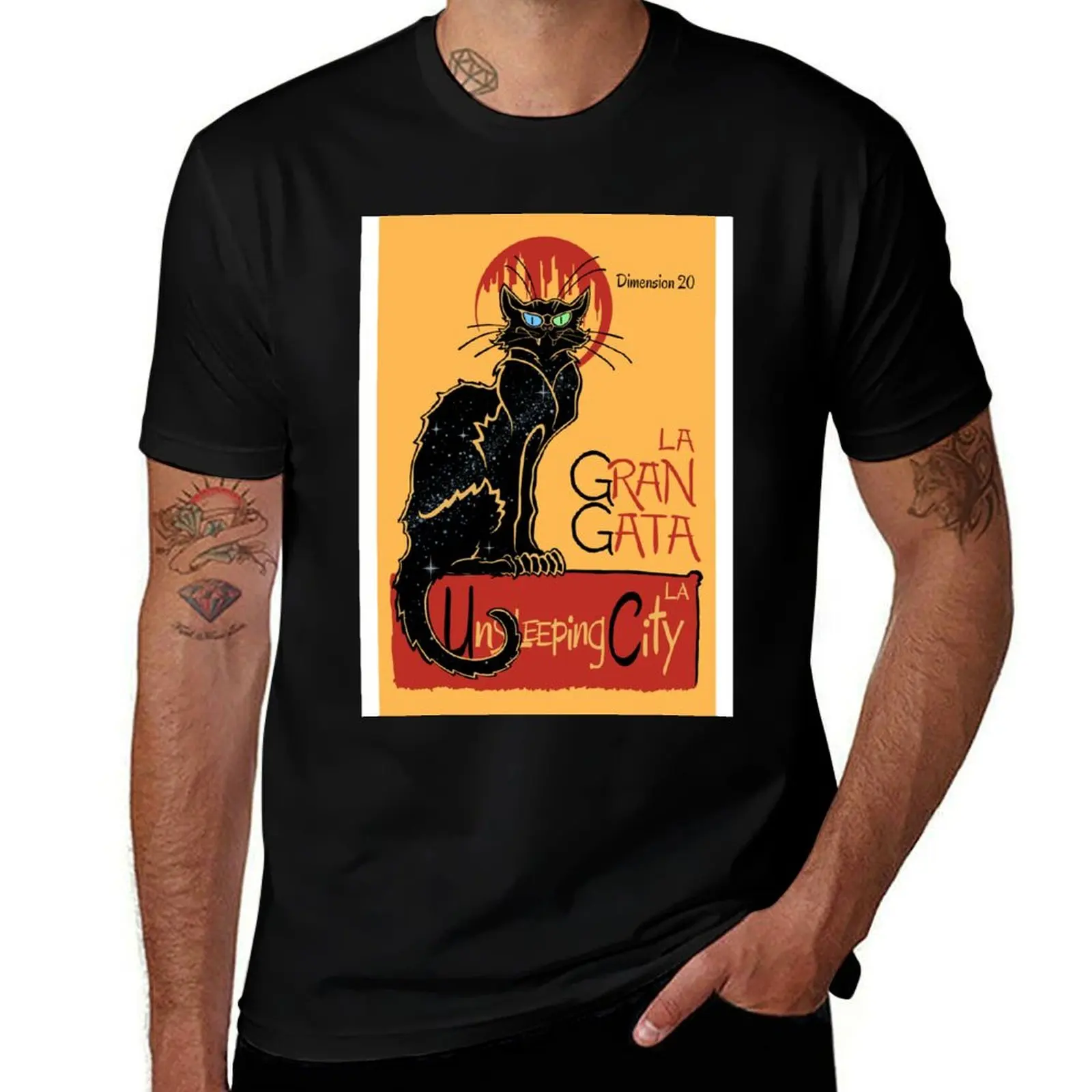 The Unsleeping City - La Gran Gata T-Shirt man t shirt plus size tops mens funny t shirts