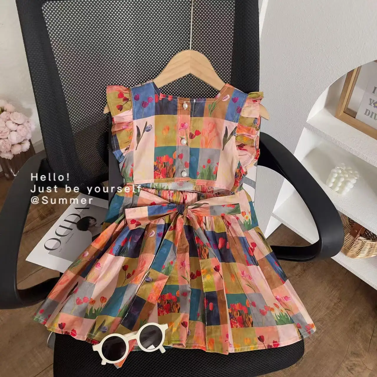 

Kids Girls' Summer Dress Princess Dress 2025 New Style Children's Western-style Vest Dress Baby One Year Old Dress 90-140CM