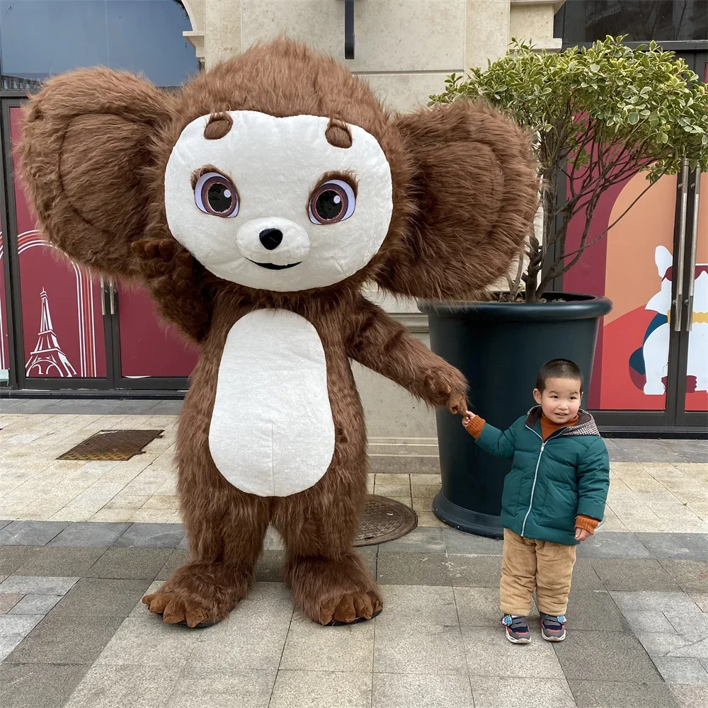 Надувной костюм обезьяны с большими ушами 2,6 метра Lovely Inflatable Cheburashka Mascot Walking Cosplay Big Ears Monkey Costume