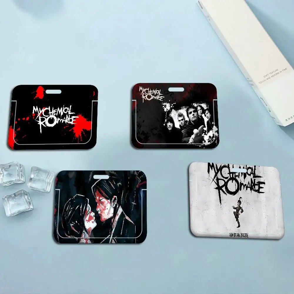 Porta Tarjetas de Identificación con Cordón Clásico de M-My C-Chemical R-Romance, Porta Tarjetas de Crédito para Niños, Correa para el Cuello, Porta Tarjetas de Acceso
