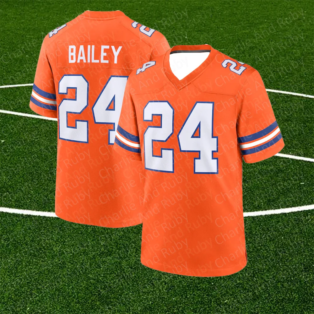 Jersey No.24/57/80 Champ Bailey Tom Jackson Rod Smith Denver Broncos Jersey 1977 Trend Fashion Retro Art Clothing Top