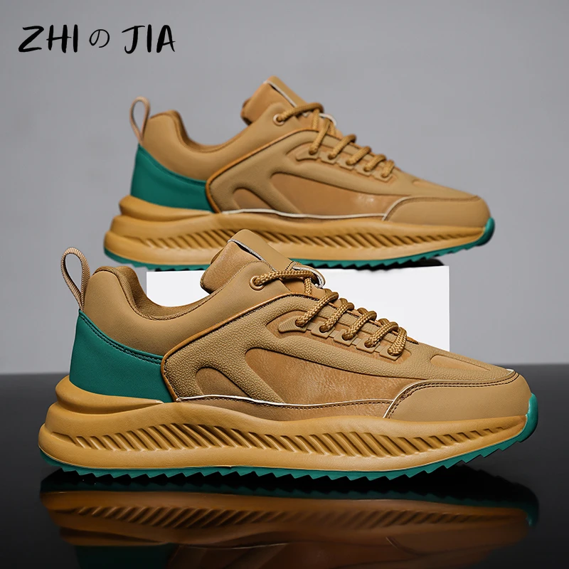 Men's Casual Sneaker Autumn Winter Fashionable Leather Sports Shoes Outdoor Trend Matching Shoes travel hiking Footwear 39-45