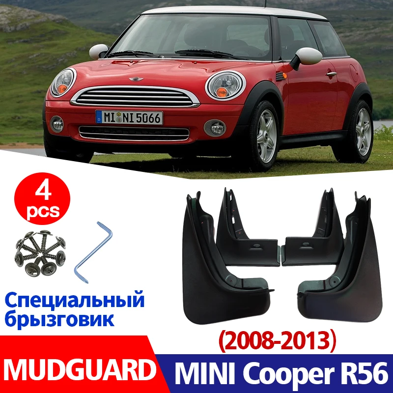 

Car Accessories Front Rear 4pcs ste FOR MINI COOPERS R56 Mudguards Fender Mud Flap Guard Splash Fenders 2008-2013