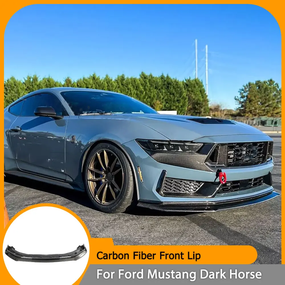 

Carbon Fiber Car Front Bumper Lip Spoiler Replacement for Ford Mustang Dark Horse Coupe 2024 Front Lip Chin Protector Guard