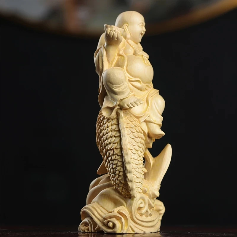 

Boxwood Wood Statue Feng Shui Figure Statue Collection Ruyi Home Décor Wood Sculpture Real Wood Buddha Myth Home Décor Lucky