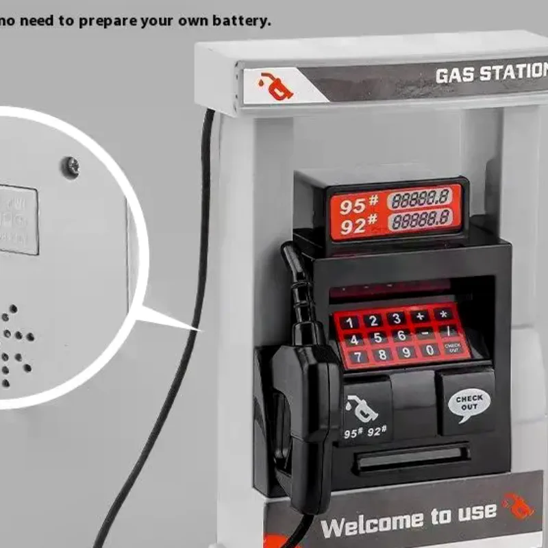 Giocattoli della stazione di servizio di simulazione fai-da-te 1 set di set da gioco modello in miniatura realistico con blocchi stradali giocattolo educativo interattivo