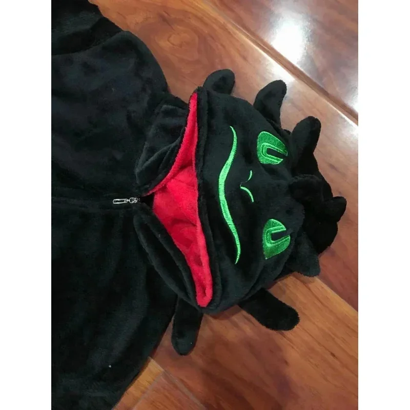 Wat22 bezzębny biały czarny smok onesie dla dorosłych unisex flanelowa piżama anime cosplay kostium train your night Fury SL new 2025 AA