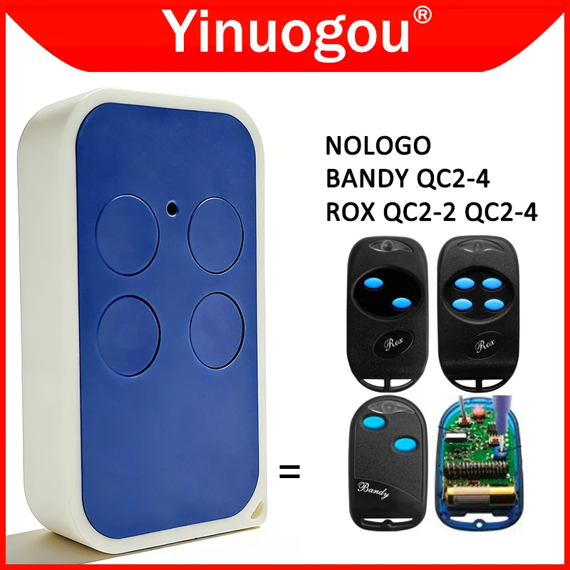 For NOLOGO ROX QC2-2 QC2-4 BANDY QC2-4 Garage Door Remote Control Duplicator Fixed Code Clone