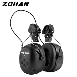 ZOHAN Headphone Electronic Bluetooth Earmuff Safety Hearing Protector Noise Reduction Headphones for Hard Hats ARC Rail Adapter