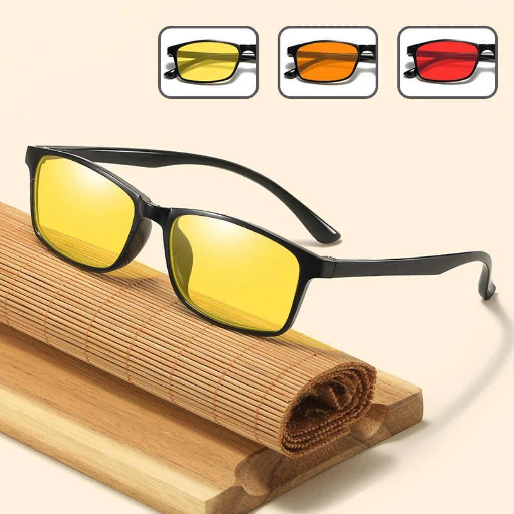 Night Vision Driving Glasses Men Women Sleep Eyewear For Blue Light Blocking Red Lens For Computer Gaming Reduce Eyestrain ﻿