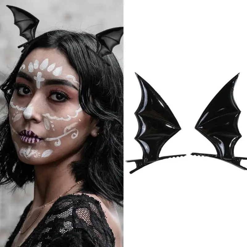 Halloween Bat Devil Fascia per capelli Set di fermagli per capelli Accessori Festival Costume cosplay Accessori per feste per donne Ragazze Ragazzo
