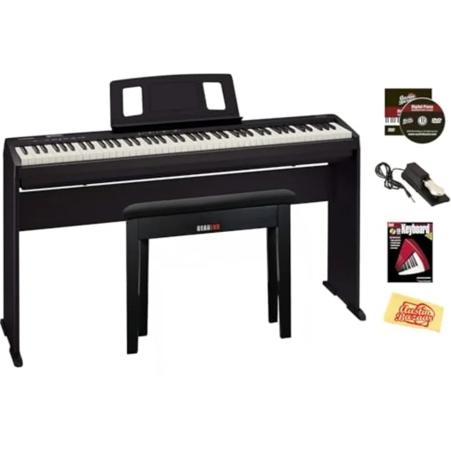 

Цифровое пианино Roland FP-10, черное, комплект с подставкой, сиденьем, педалью сустейна, учебной книгой, онлайн-уроками, DVD и полировочным салфеткой