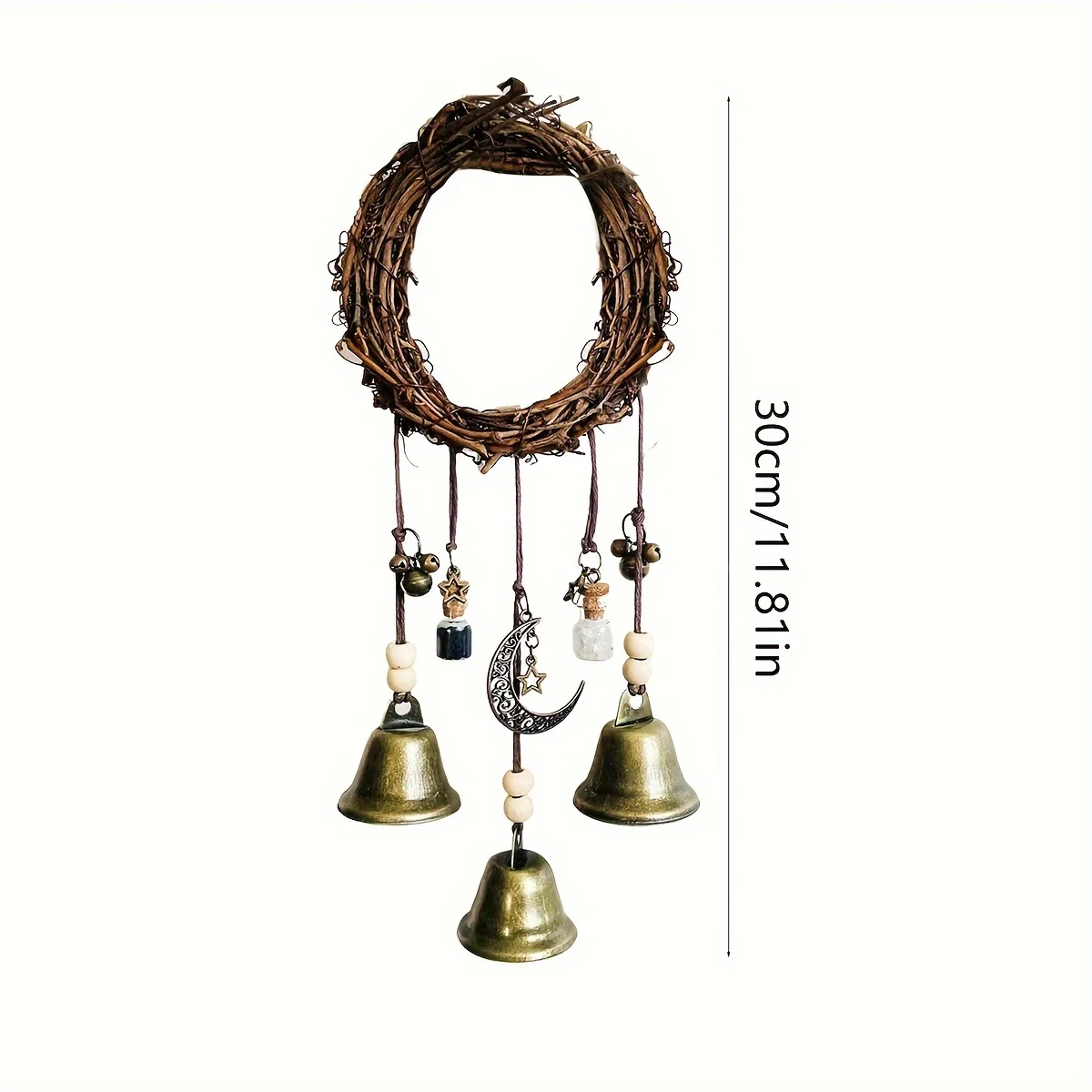 1pc home decor pendant vintage bell decoration vintage key bell suitable for hobbyist for home decor door knob charm