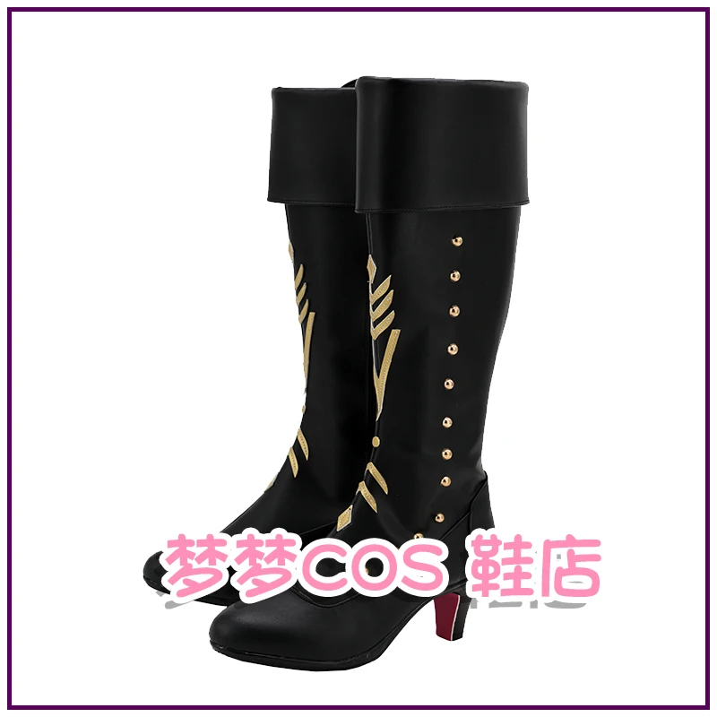 안나 코스프레 신발 부츠 여왕 공주 소녀 하이힐 부츠 할로윈 파티 액세서리