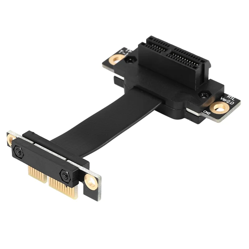 B50B-5X PCIE X1 Riser Cable Dual 90 Degree Right Angle Pcie 3.0 X1 To X1 Extension Cable 8Gbps PCI Express 1X Riser Card 5CM