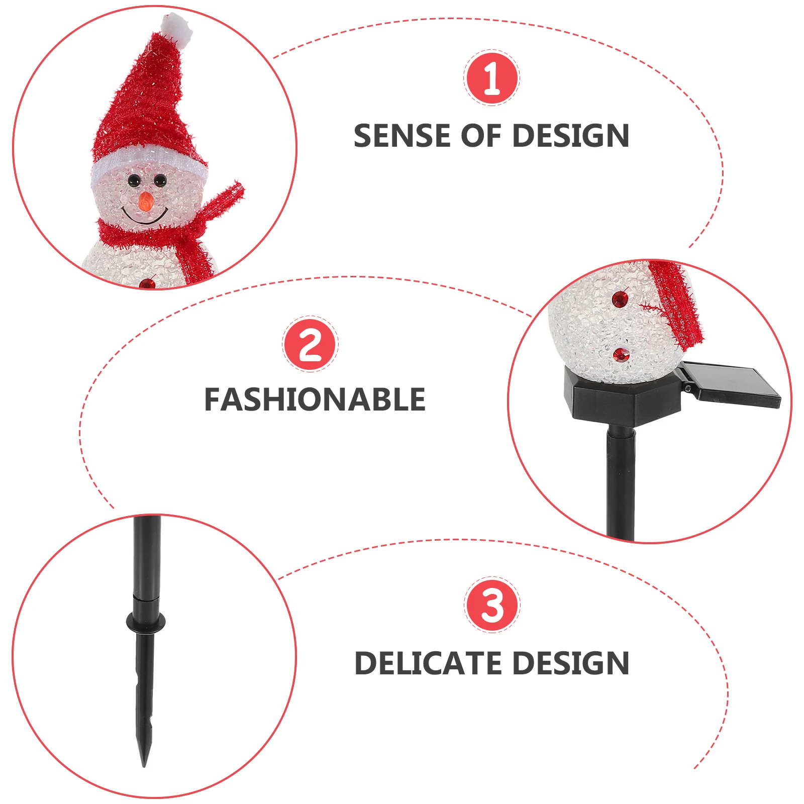 ثلج مصباح الحديقة الشمسية مقاوم للماء حديقة LED ضوء في الهواء الطلق عيد الميلاد ديكور مسار الإضاءة حجم M لون عشوائي #4