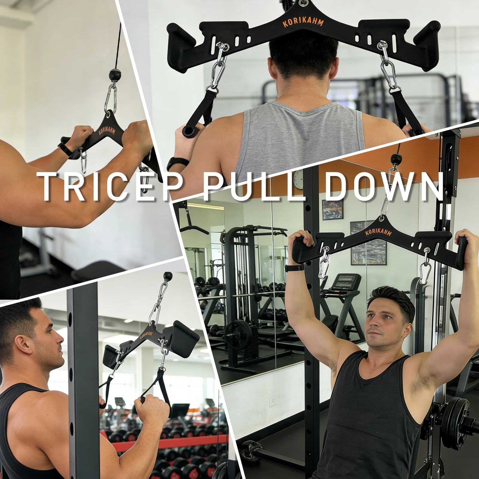 

Home Gym Strength Bar - Multi-Grip Lat Pulldown Attachment for Back & Arm Workouts