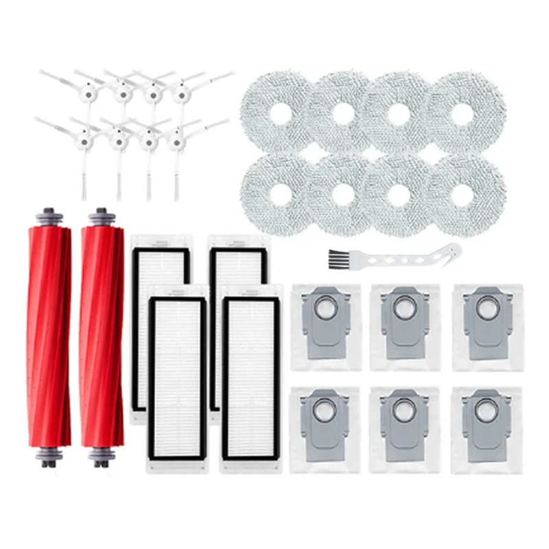 

AC93-For Roborock Q Revo / P10 A7400RR Robot Vacuums Cleaner Main Side Brush Hepa Filter Mop Cloths Dust Bags Accessories