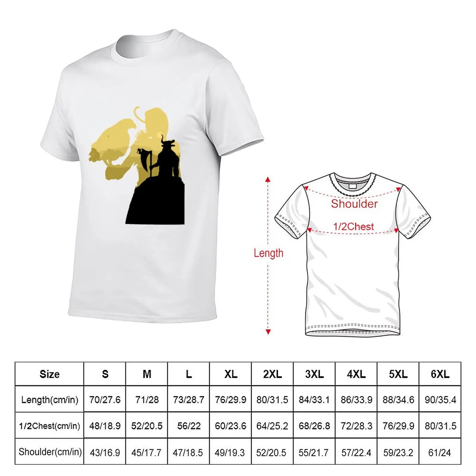 كاساندرا - تي شيرت صورة ظلية تي شيرت مع مطبوعات تي شيرت رجالي من القطن الثقيل #5