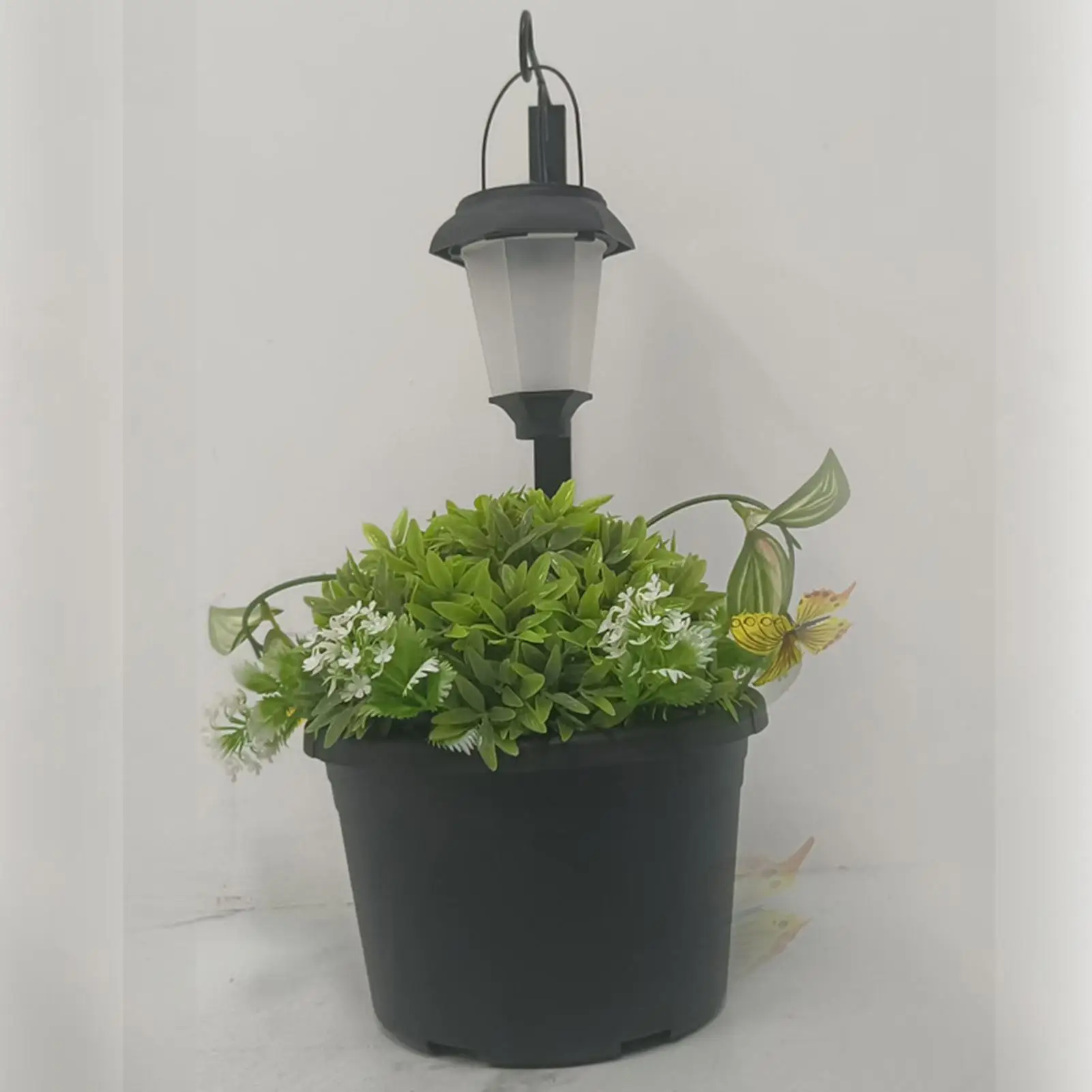 

Solar Lamp Post With Planter Waterproof Soft Warm Glow Decoration Outdoor Solar Lamp Post Lights For Patio Park Lawn Balcony