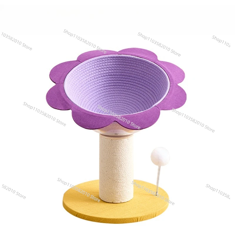 All-Season Integrated Cat Litter Box & Scratching Post, Stable Wear-Resistant Non-Shedding Cat Furniture