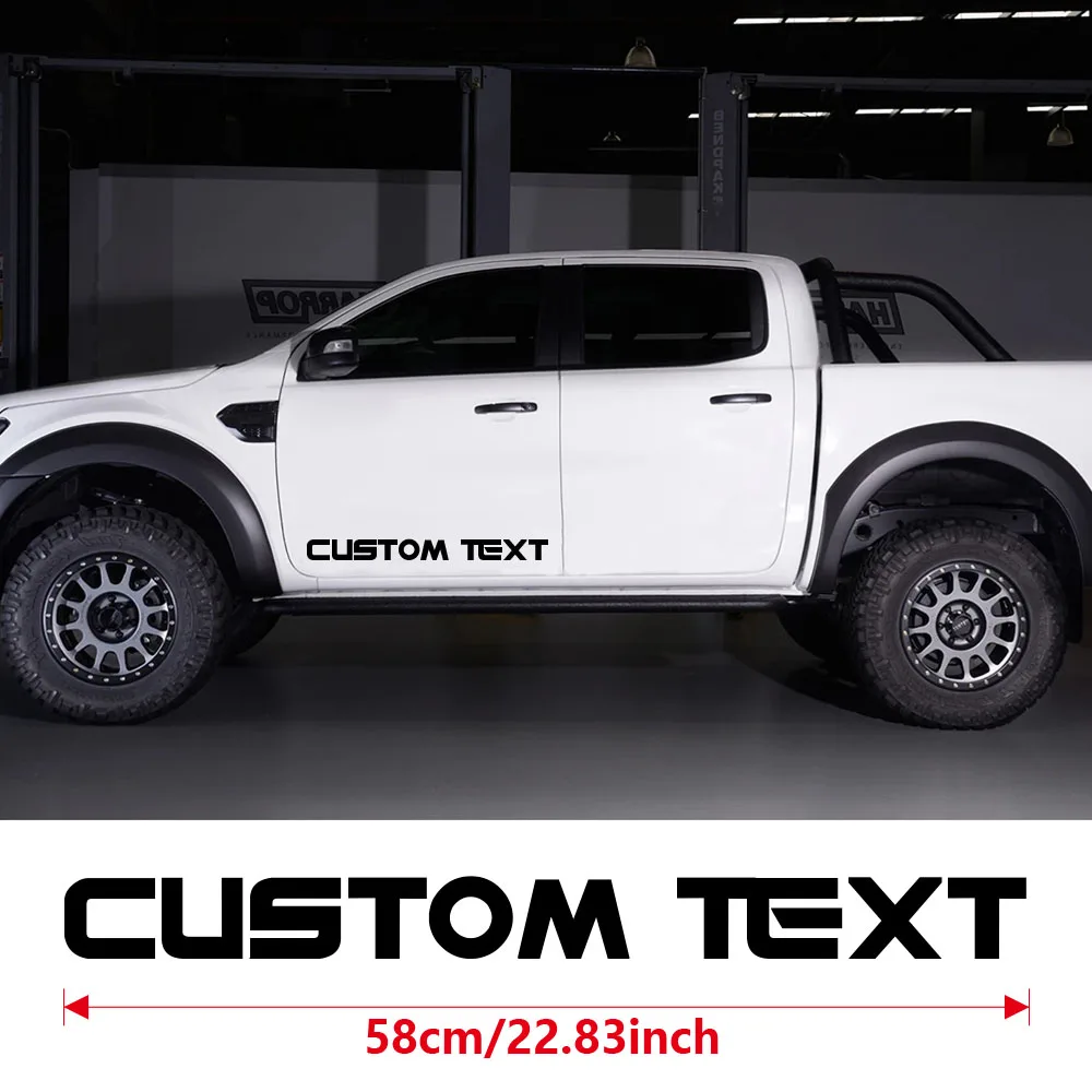 1PC Aangepaste Reflecterende Vinyl Sticker Voor Auto Kap 22.83inch Gepersonaliseerde Naam Sticker Duurzaam Zelfklevende Auto Accessoire