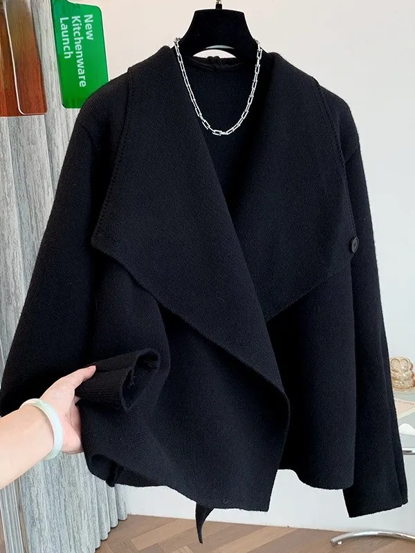 

Retro Knitted Open Cardigan Loose Long Sve Casual Sle Women's Outerwear Autumn Winter New Arrival Ele Lazy Faion