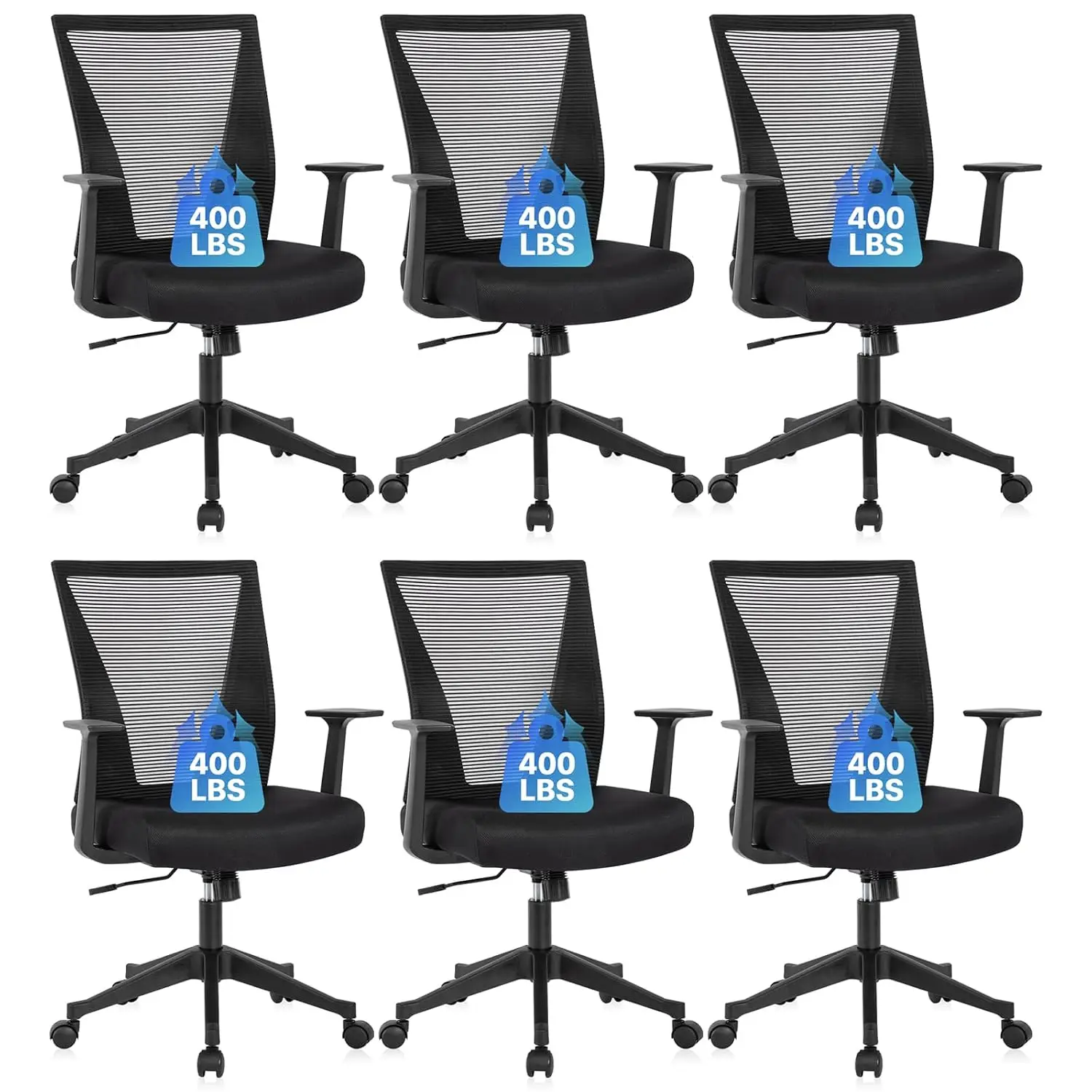 Heavy Duty Mesh Office Chair with Adjustable Height & Rolling Swivel, Mid Back Task Chair for Home Office,  Customized