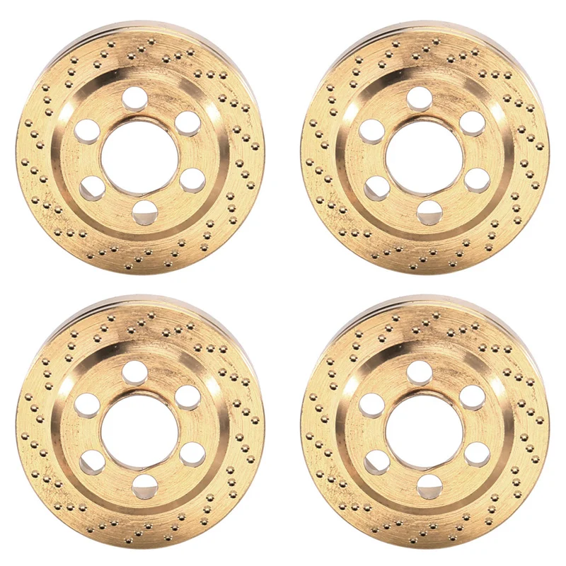 4PCS Brass Brake Disc Weights Internal Counterweight For 1.9 2.2 Inch Wheel Rims 1/10 RC Crawler TRX4 Axial SCX10 Capra