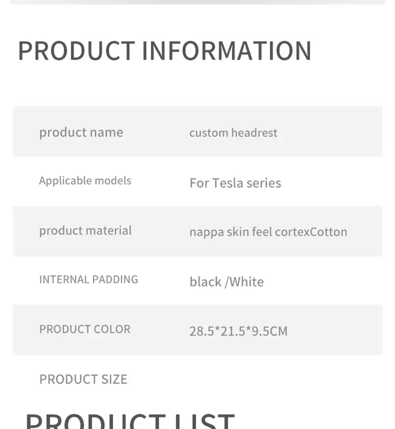 Für Tesla Model 3/Y Juniper 2019-2025 Autositz-Kopfstützenkissen Fumbar Nackenstützkissen Hochwertiges Leder Auto-Zubehör – Detail 13