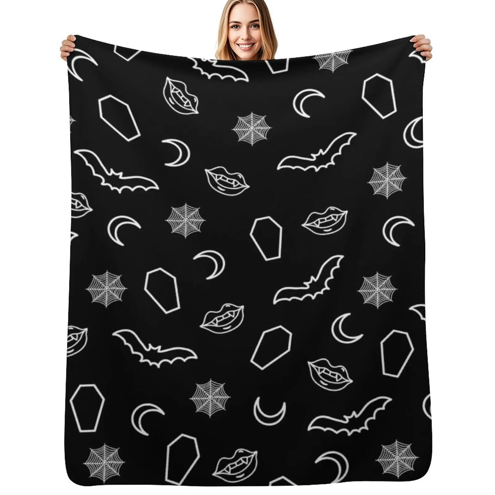 

SPOOKY SZN Throw Blanket Soft Stuffeds sofa bed Soft Plush Plaid Blankets