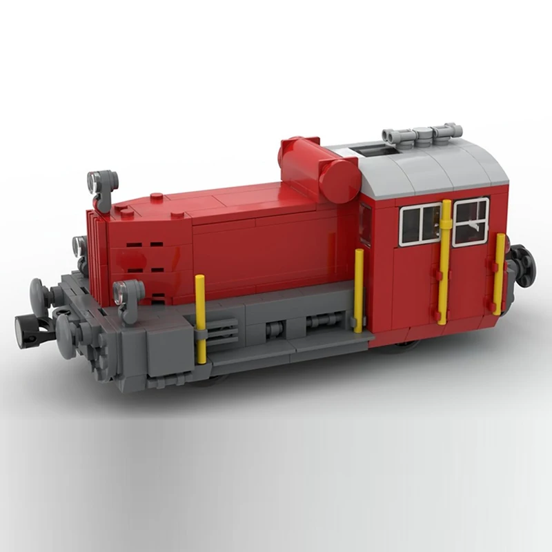 시티카 모델 MOC 빌딩 블록 철도 디젤 기관차 모듈형 기술 어린이 휴일 선물 조립 장난감 세트