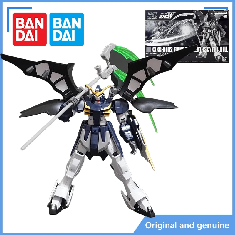 Original Genuine HGAC 1/144 XXXG-01D2 Gundam DEATHSCYTHE HELL Bandai Anime Model Toys Action Figure Gifts Collectible Ornaments