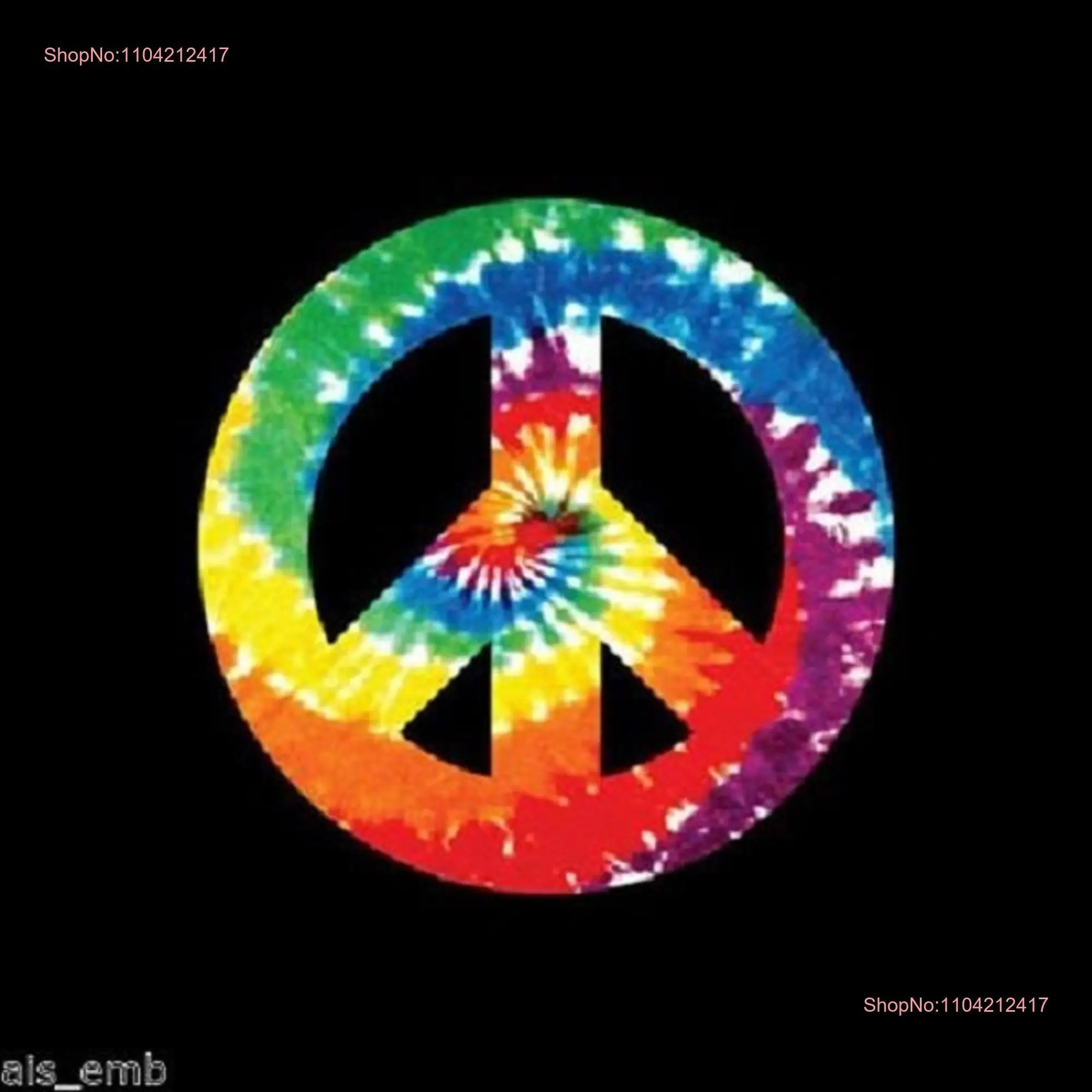 Rainbow Peace Sign T Shirt Tie Dye Symbol SweaT Available On Request 782a long or short sleeves