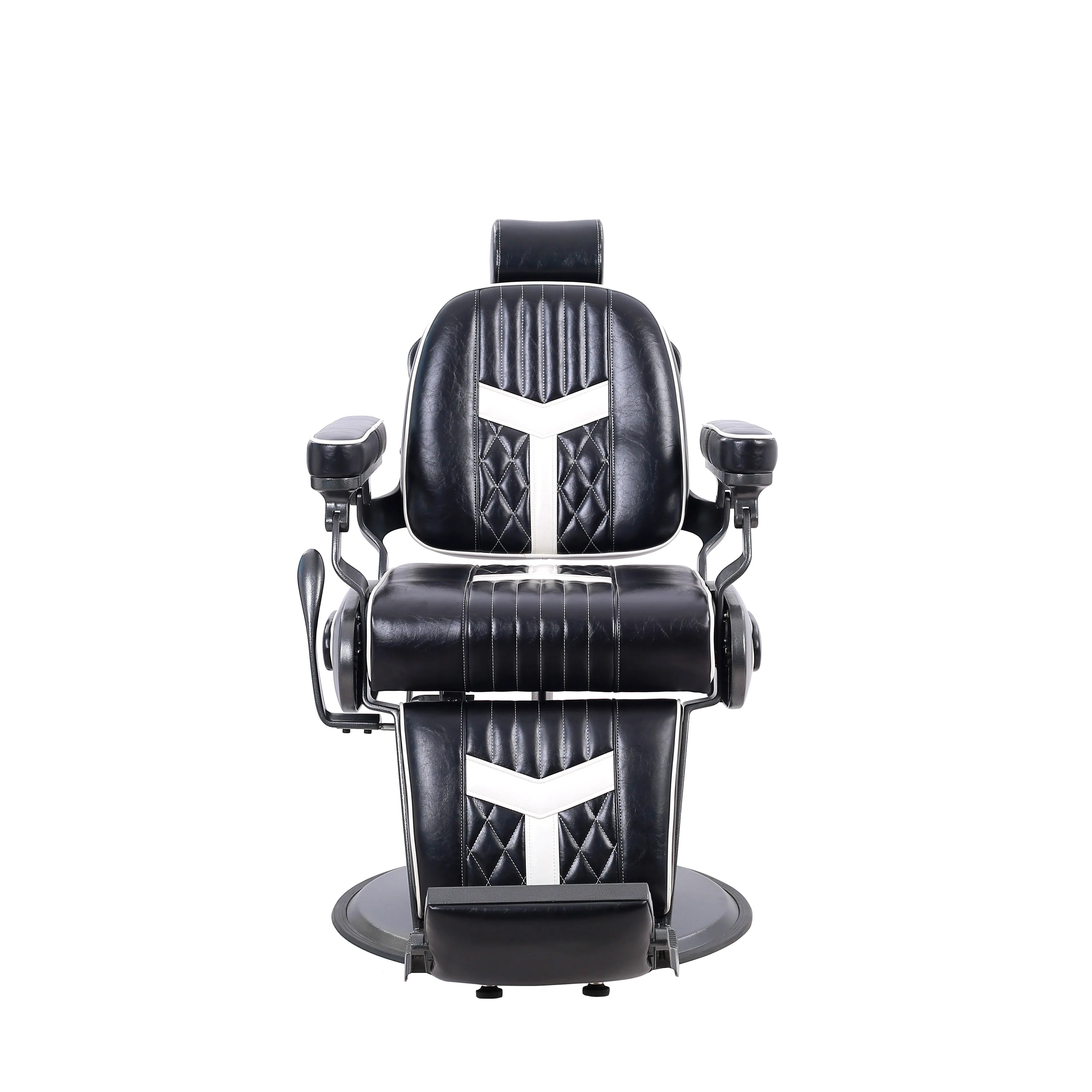 Reclining Heavy Duty Hydraulic Pump 360 Degree Rotation Barber Chair With PU Leather Metal Frame For Barber Shop Salon Equipment