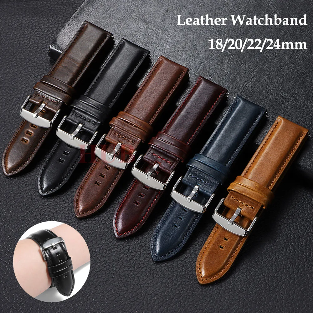 18mm 20mm 22mm 24mm Schnellverschluss Bequeme Kalbsleder-Uhrenarmbänder Herren- und Damen-Smart-Business-Uhrenarmband Uhrenzubehör