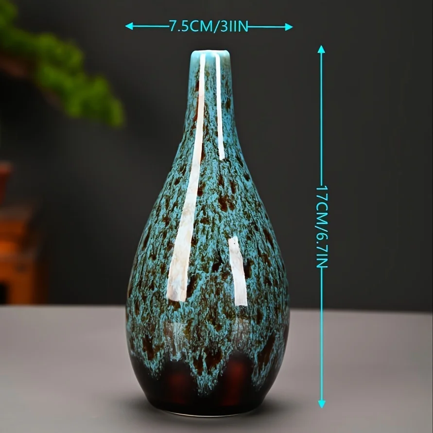 Mini Bud Vases Vintage Ceramic Matte Surface Plant Pot Handcrafted Flower Vase Home Table Decoration Room Accessories Gift